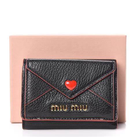 miu miu small madras love wallet|Small Madras Love wallet Black .